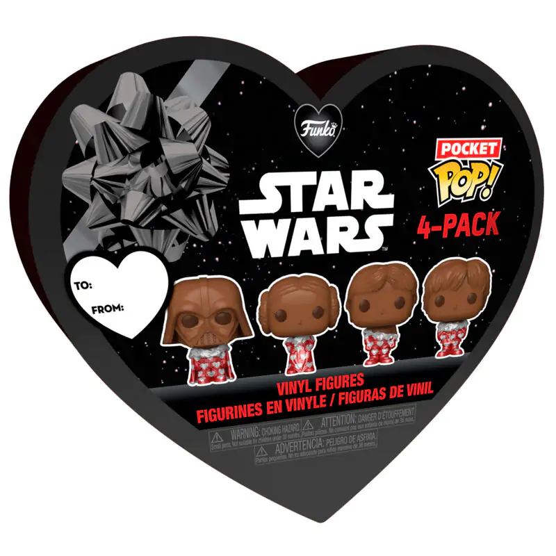 Set de 4 figurine din vinil Star Wars Valentines Pocket POP! Choc 4 cm poza produsului