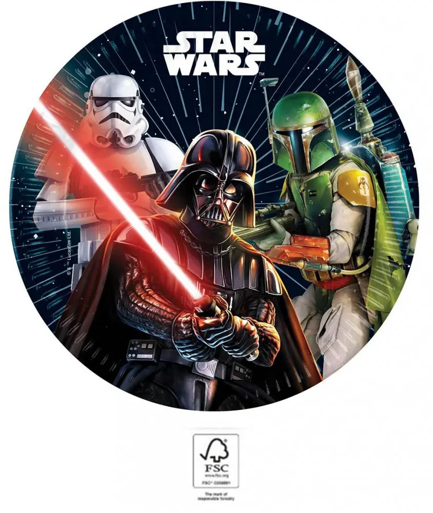 Farfurie de hârtie Star Wars Galaxy 8 bucăți 23 cm poza produsului