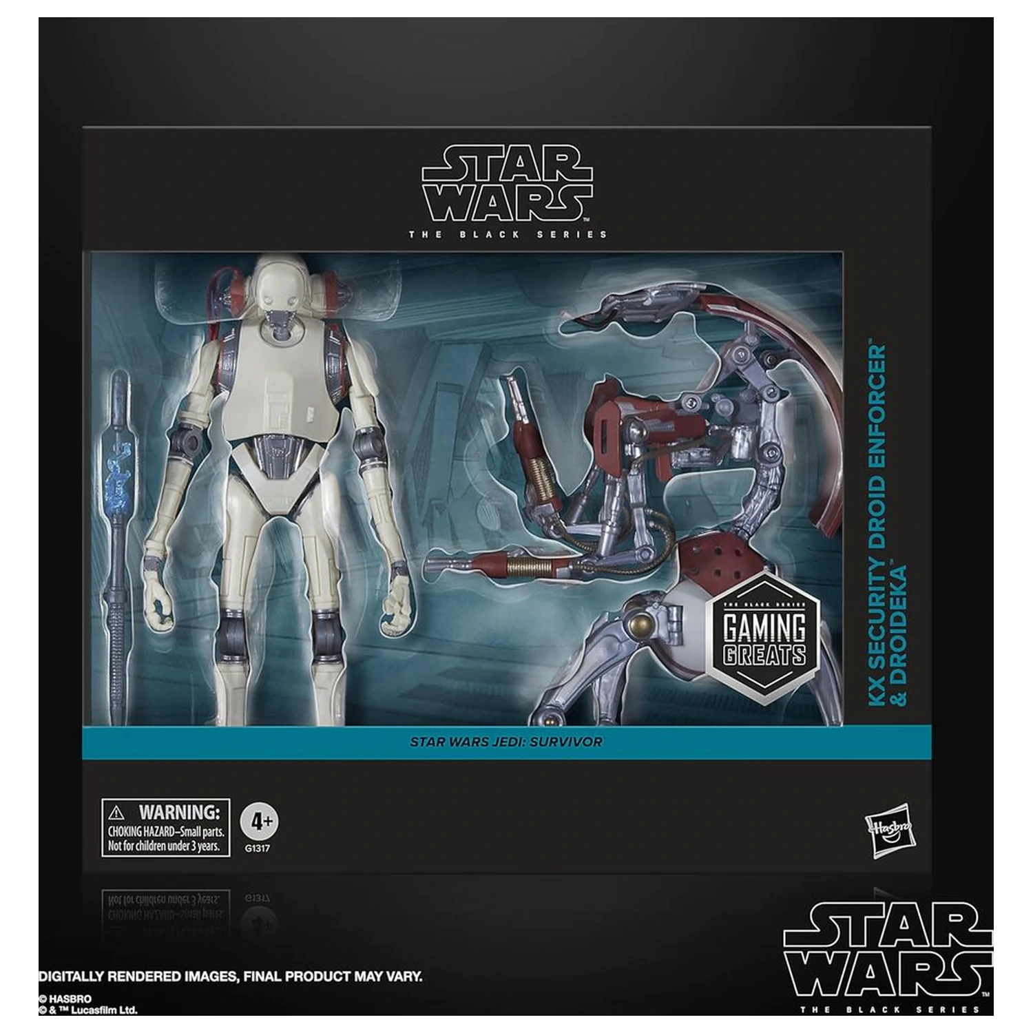 Star Wars Jedi Survivor KX Security Droid Enforcer si Droideka pack 2 figurine 15cm poza produsului
