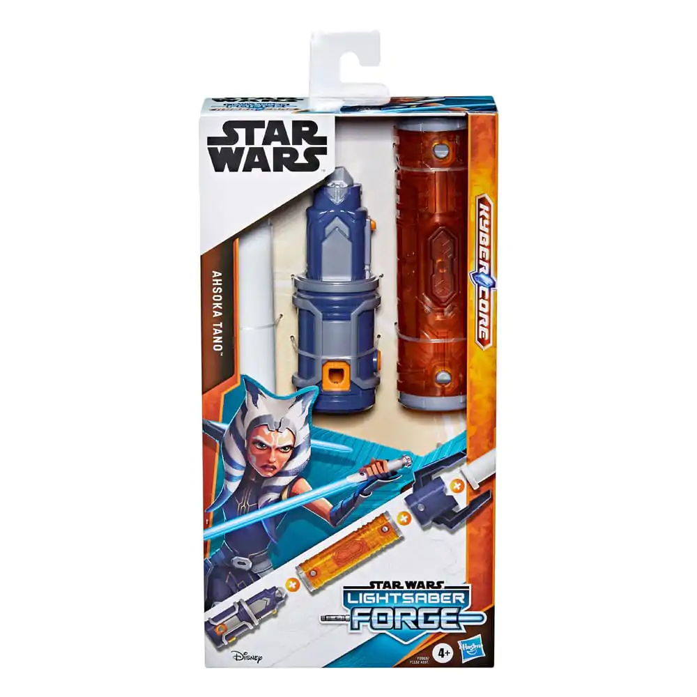 Star Wars Lightsaber Forge Miez Kyber Jucărie de Rol Replica Sabie Laser Ahsoka Tano poza produsului