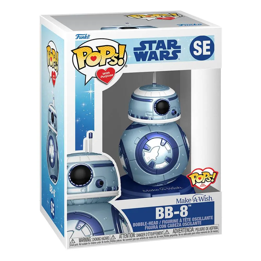 Star Wars Make a Wish 2022 POP! Star Wars figurină de vinil BB-8 (Metalizat) 9 cm poza produsului