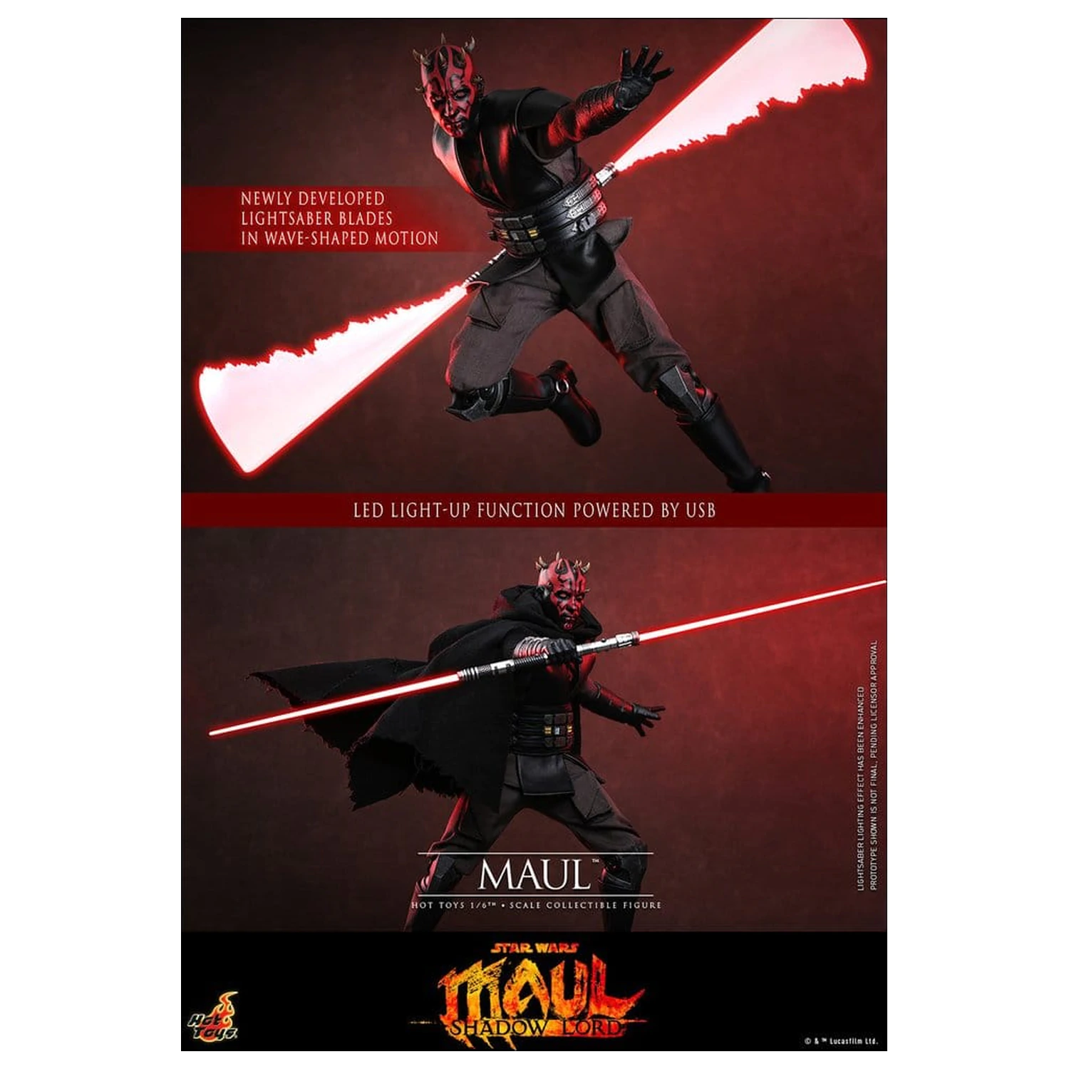Star Wars: Maul - Shadow Lord Television Masterpiece Figurina de actiune 1/6 Maul 29 cm poza produsului
