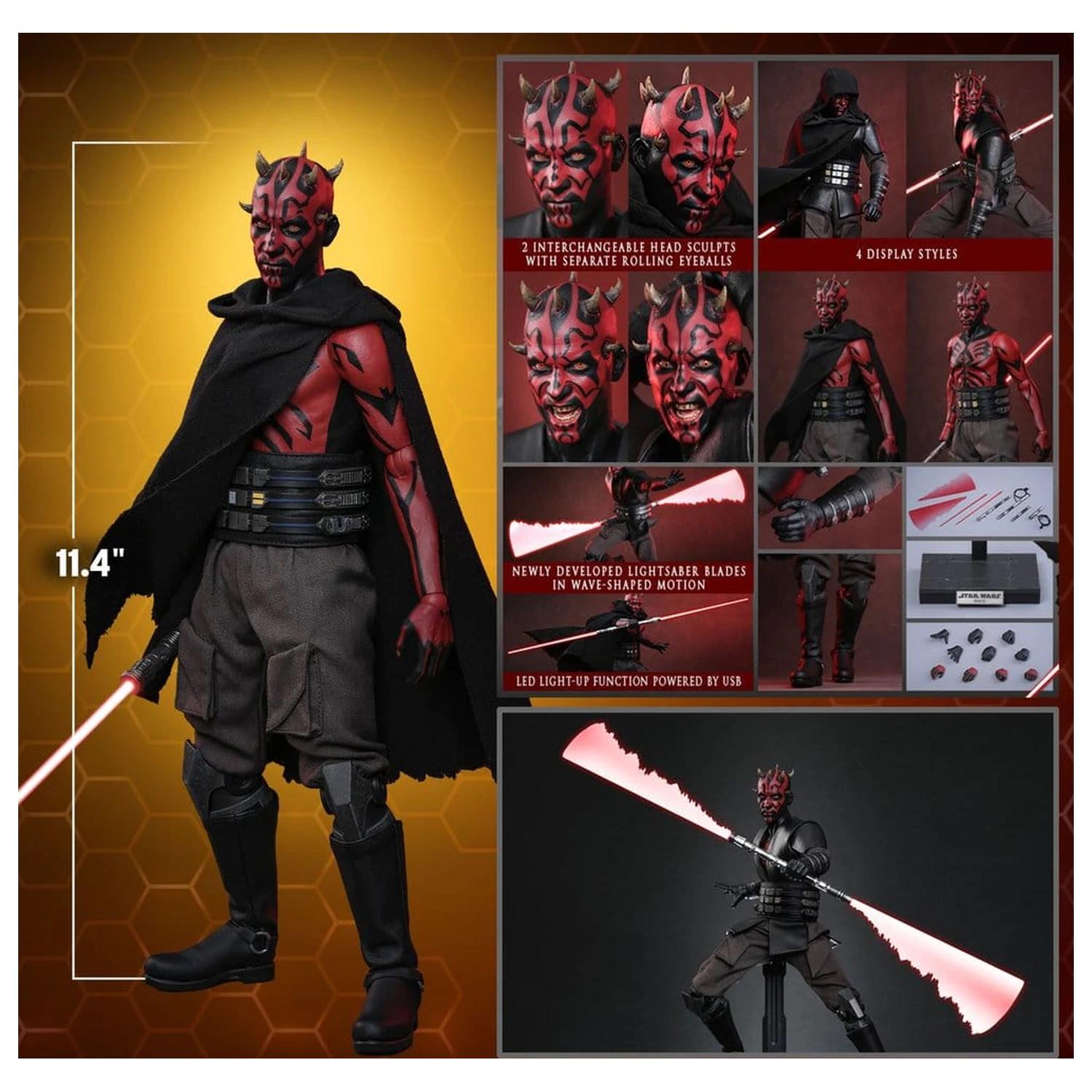 Star Wars: Maul - Shadow Lord Television Masterpiece Figurina de actiune 1/6 Maul 29 cm poza produsului