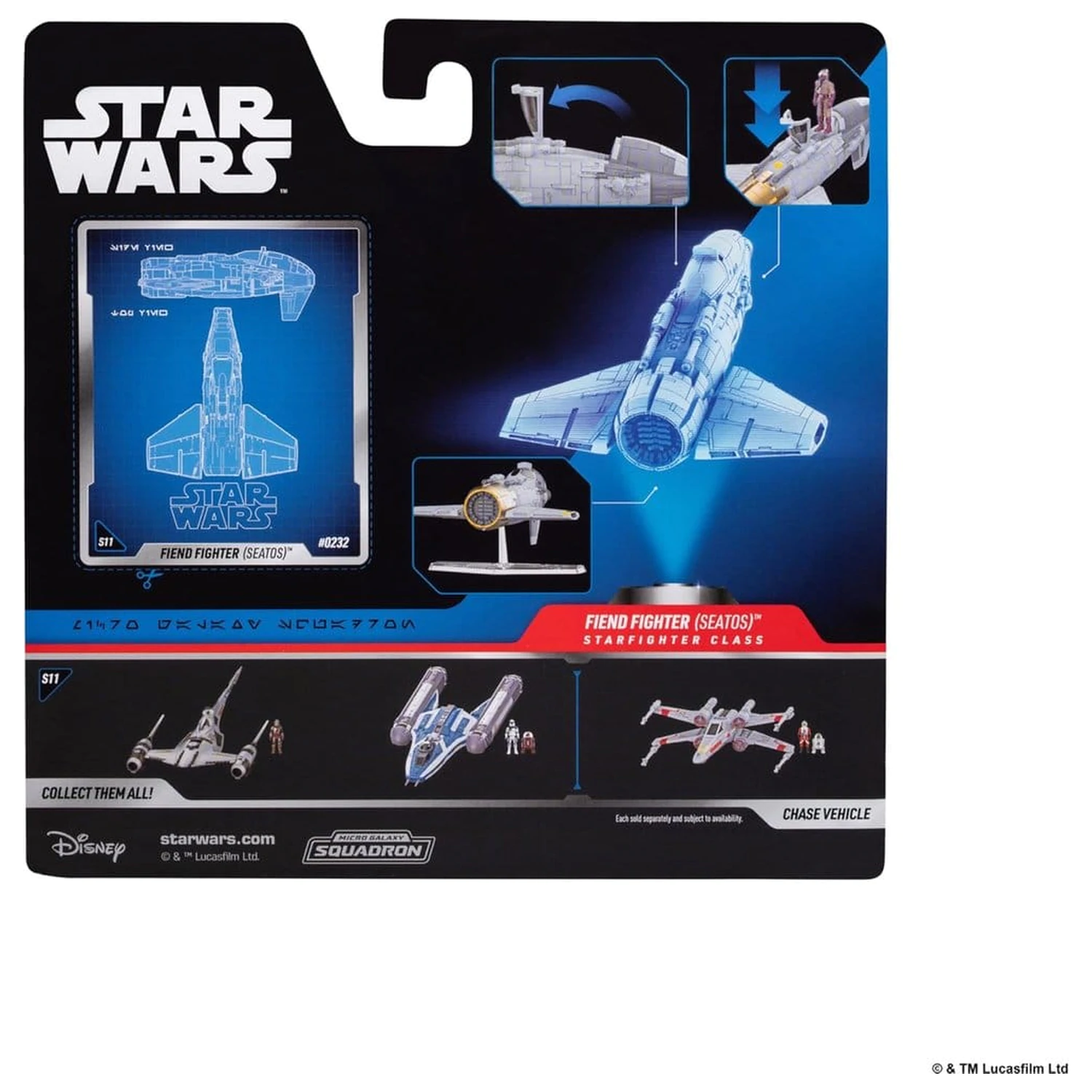 Star Wars Medium Vehicle Fiend Fighter cu Star Navigator 13 cm poza produsului