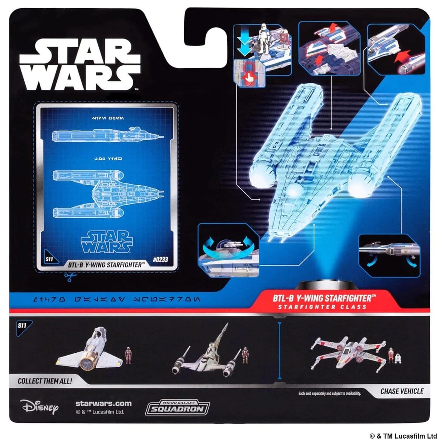 Star Wars Vehicul Mediu BTL-B Y-wing Starfighter cu Clone Captain Rex 13 cm poza produsului
