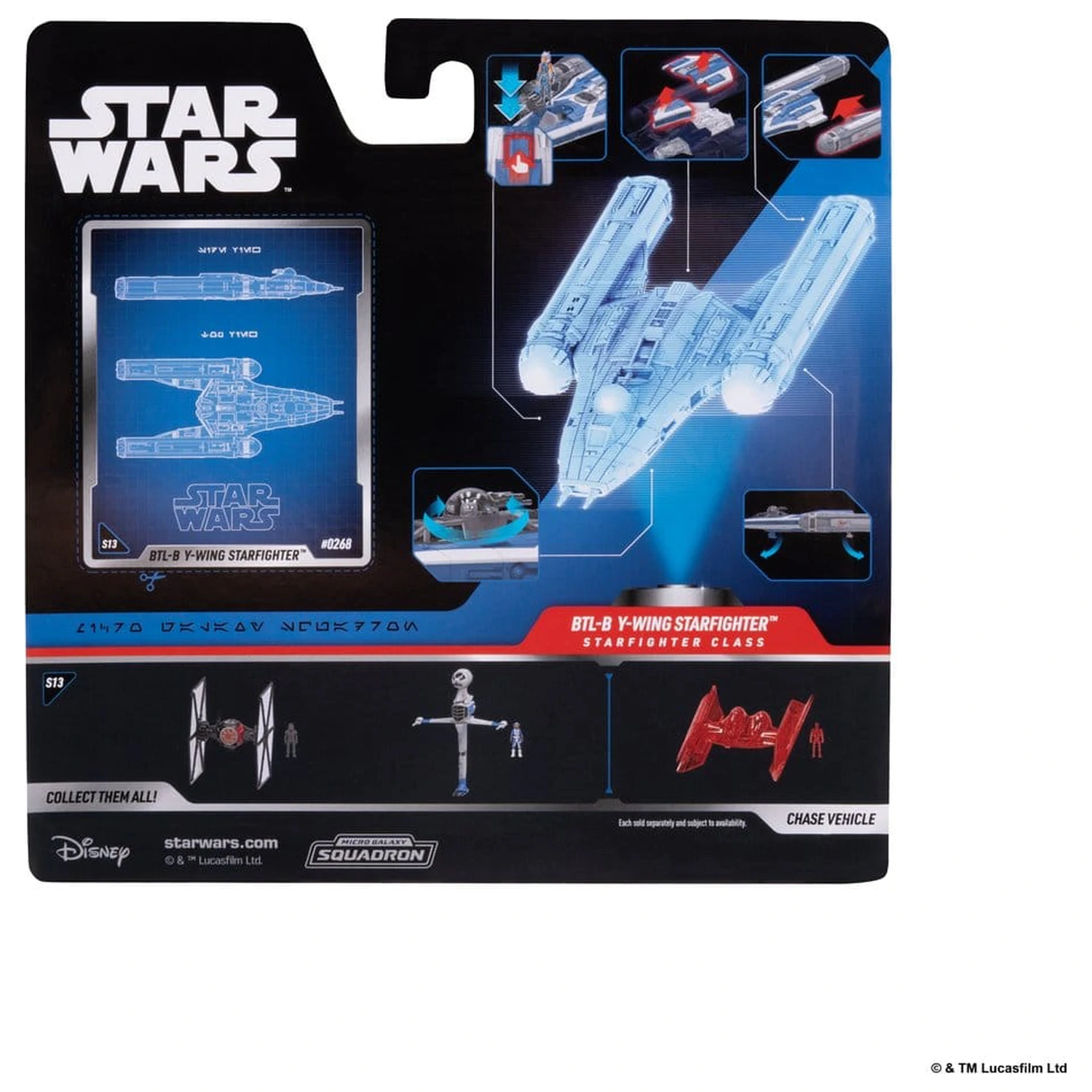 Star Wars Vehicul mediu și Figurina BTL-B Y-wing și Ahsoka și R7-A7 poza produsului