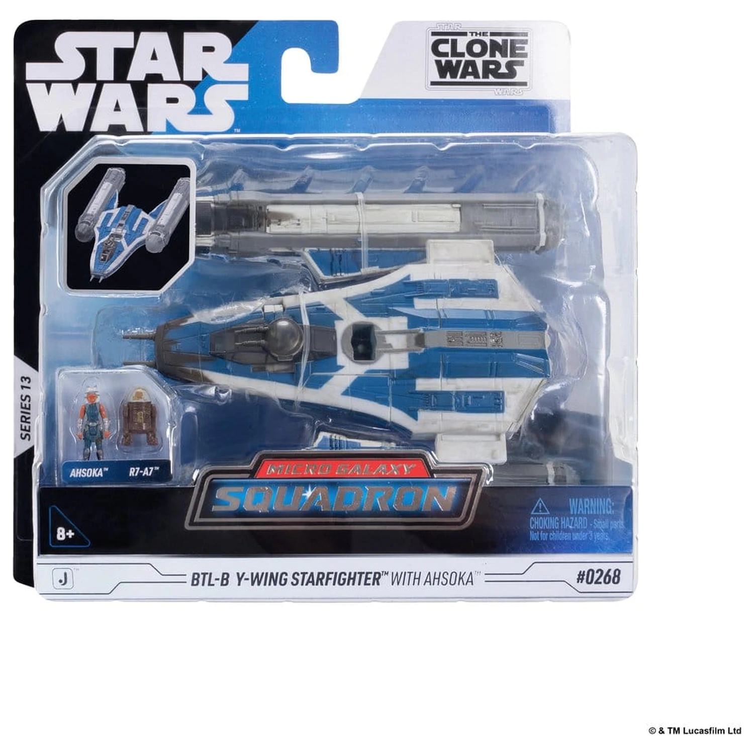 Star Wars Vehicul mediu și Figurina BTL-B Y-wing și Ahsoka și R7-A7 poza produsului