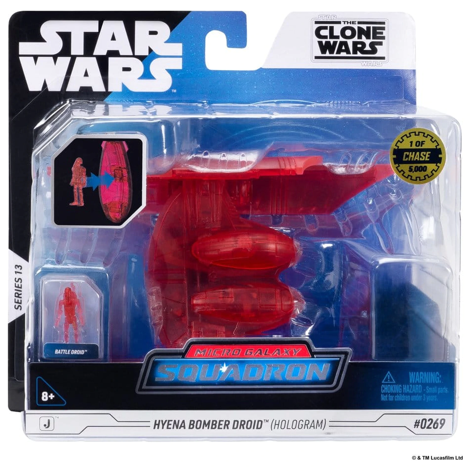 Star Wars Vehicul mediu si Sortiment Figura Hyena Vulture Bomber (Holograma Rosie) si Droid de Lupta (Ediție limitată) poza produsului