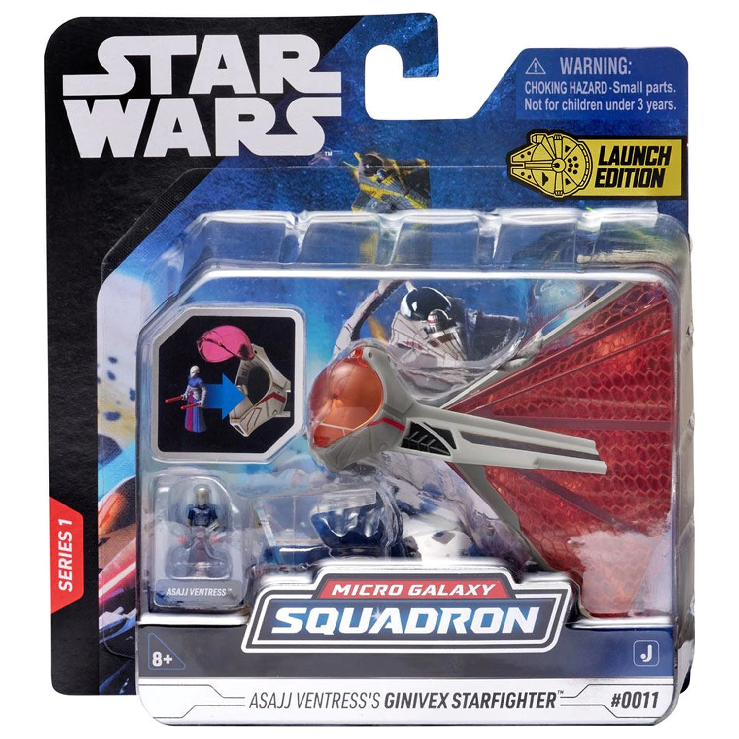 Star Wars Micro Galaxy Squadron Vehicul cu Figurina Ginivex-Class Starfighter 7,5 cm poza produsului