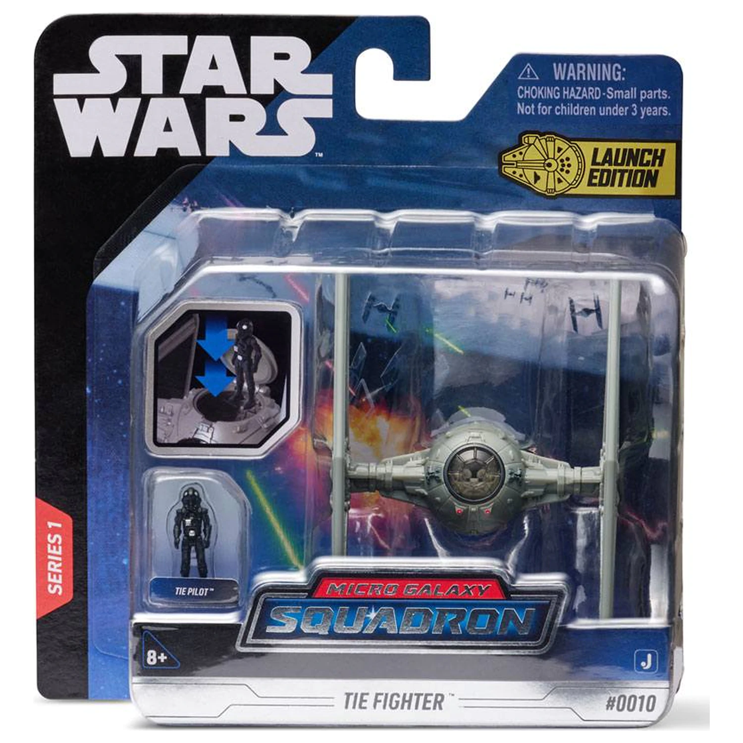 Star Wars Micro Galaxy Squadron Vehicle cu figurina TIE Fighter 7,5 cm poza produsului