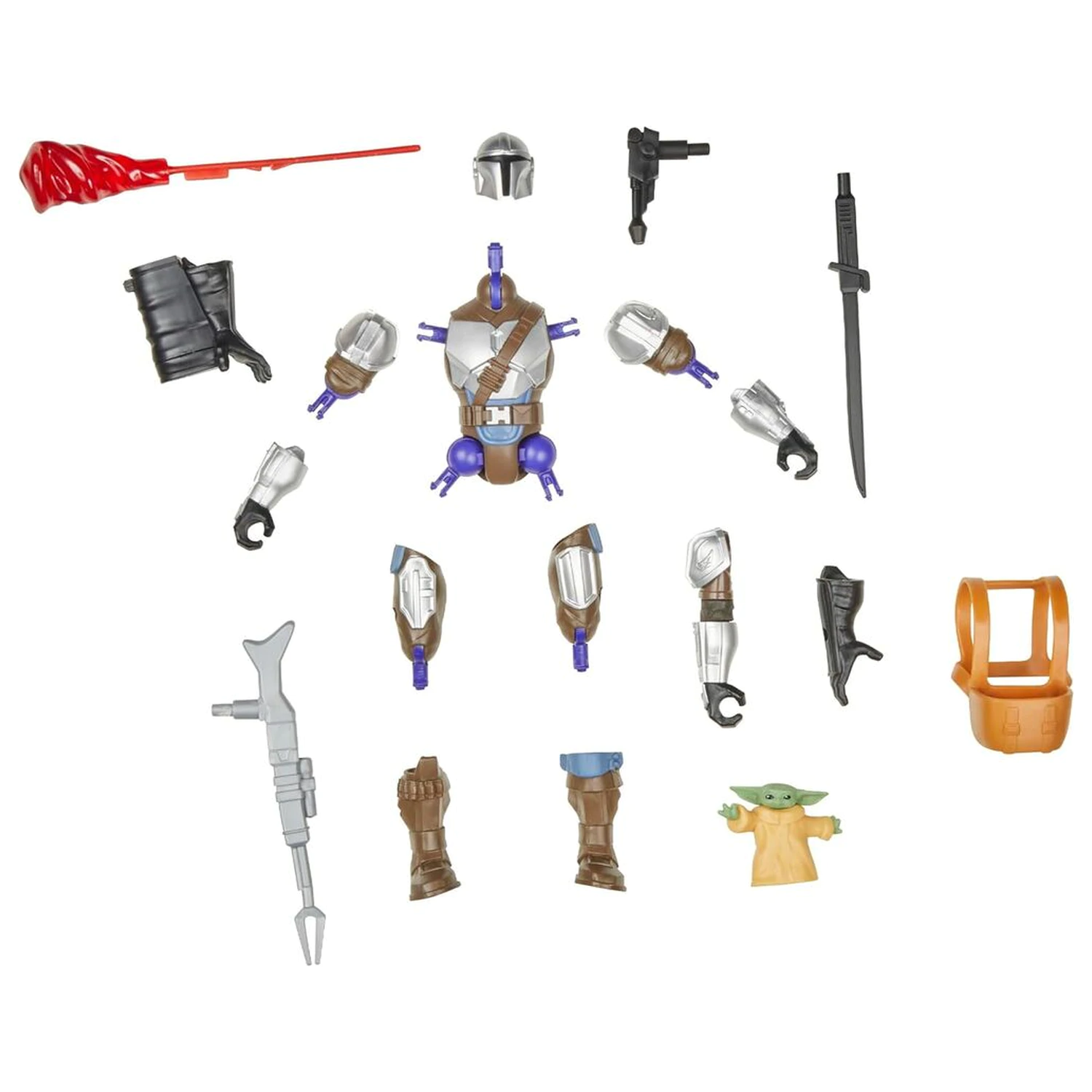 Star Wars Mix Mashers The Mandalorian & Grogu figurina deluxe 12cm poza produsului