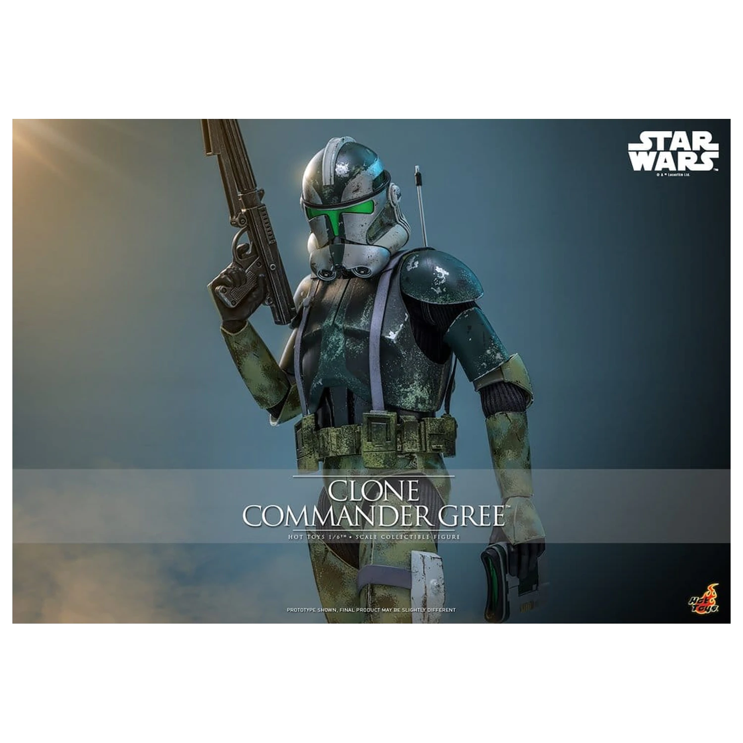 Star Wars Movie Masterpiece Figurina de actiune 1/6 Clone Commander Gree 30 cm poza produsului