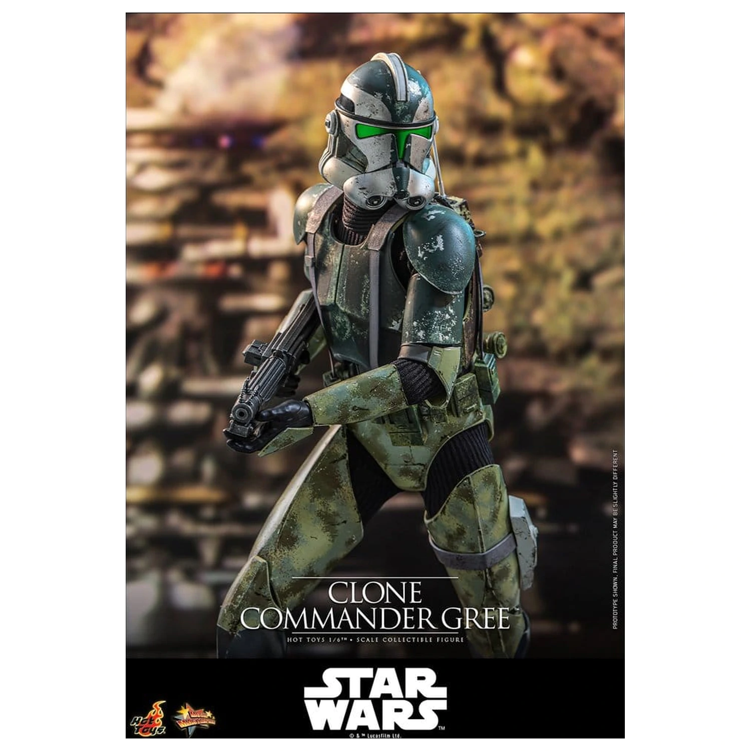 Star Wars Movie Masterpiece Figurina de actiune 1/6 Clone Commander Gree 30 cm poza produsului