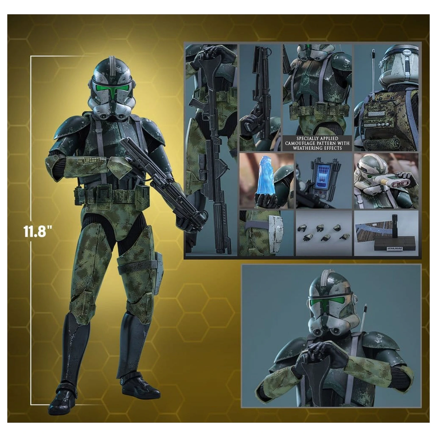 Star Wars Movie Masterpiece Figurina de actiune 1/6 Clone Commander Gree 30 cm poza produsului