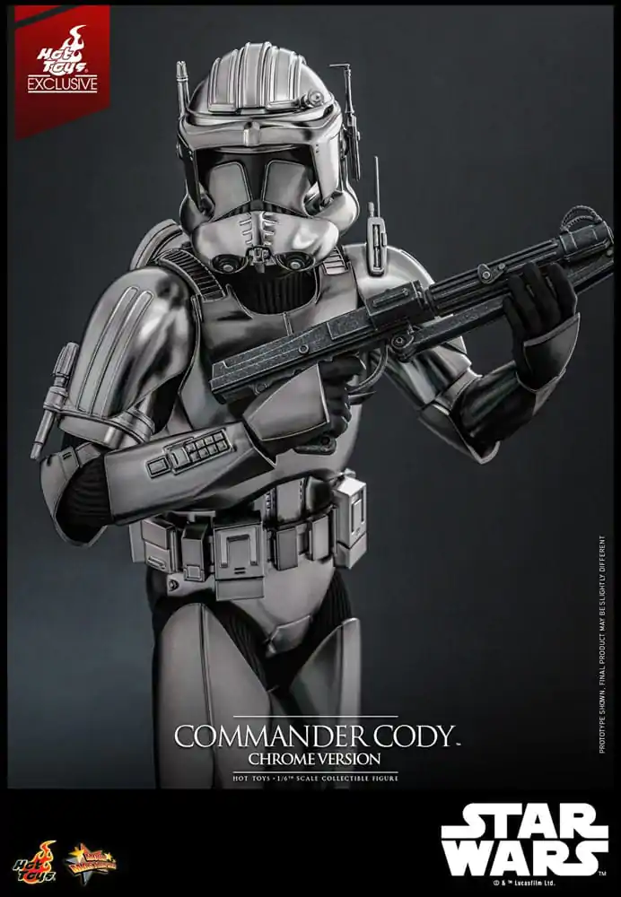 Star Wars Movie Masterpiece Figurina de acțiune 1/6 Commander Cody (Chrome Version) Hot Toys Exclusive 30 cm poza produsului