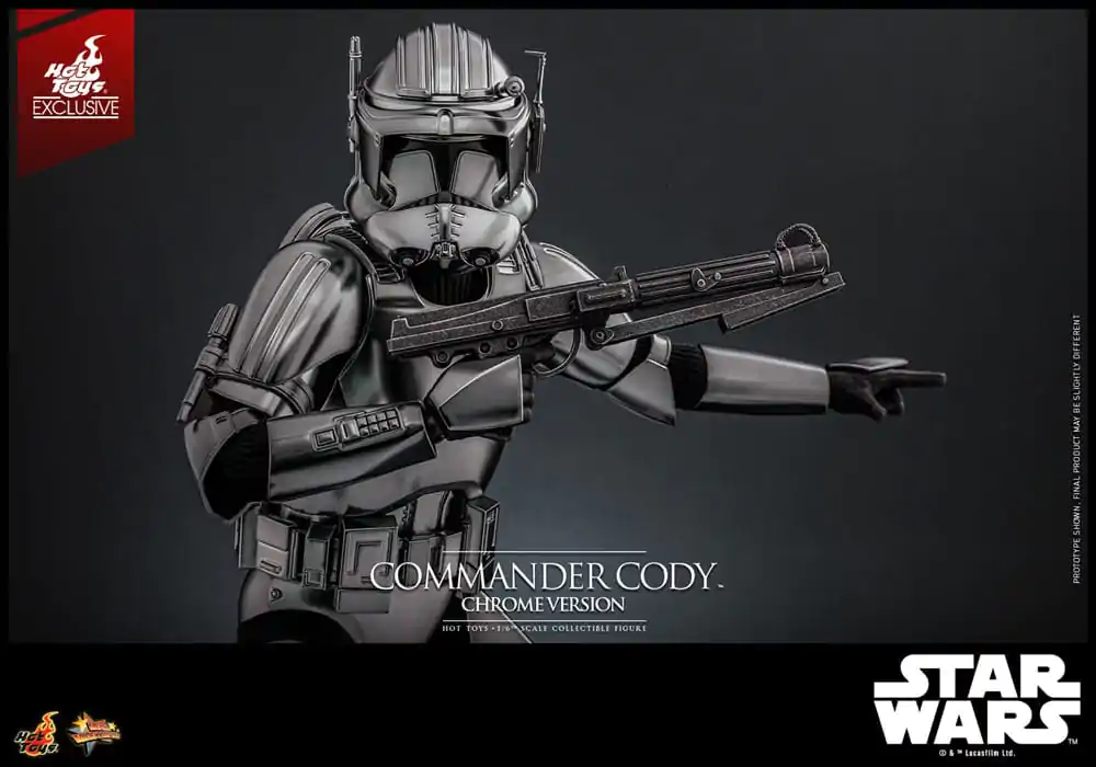 Star Wars Movie Masterpiece Figurina de acțiune 1/6 Commander Cody (Chrome Version) Hot Toys Exclusive 30 cm poza produsului