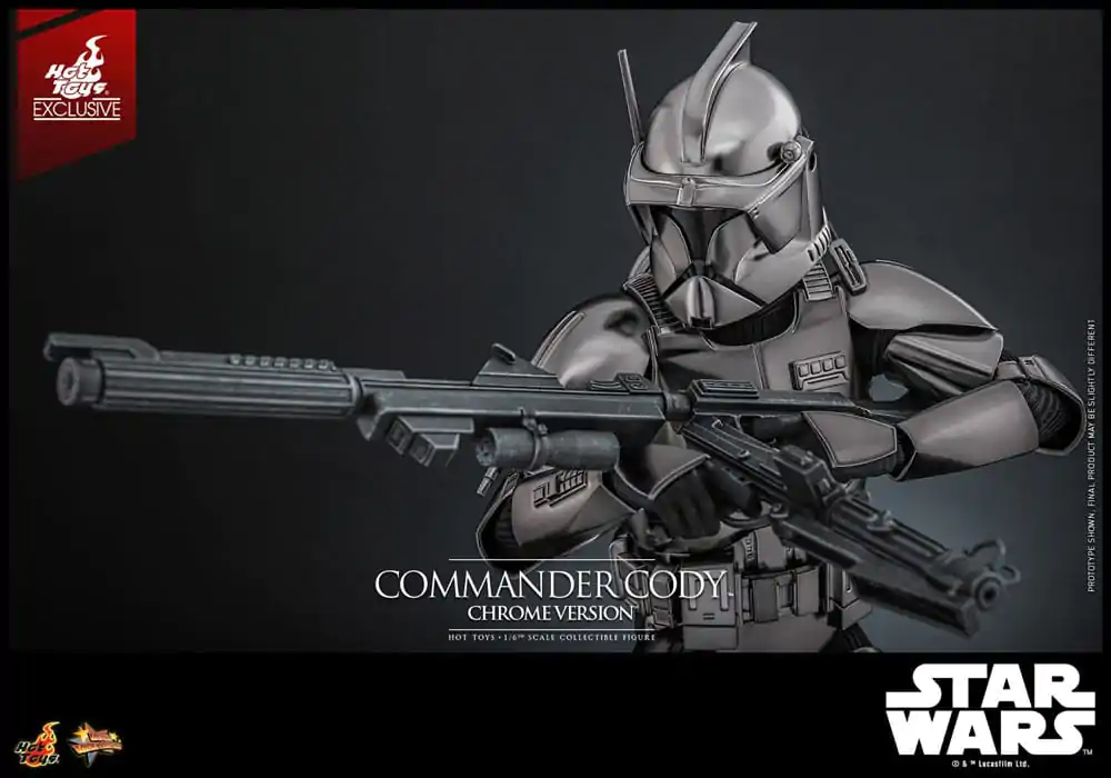 Star Wars Movie Masterpiece Figurina de acțiune 1/6 Commander Cody (Chrome Version) Hot Toys Exclusive 30 cm poza produsului