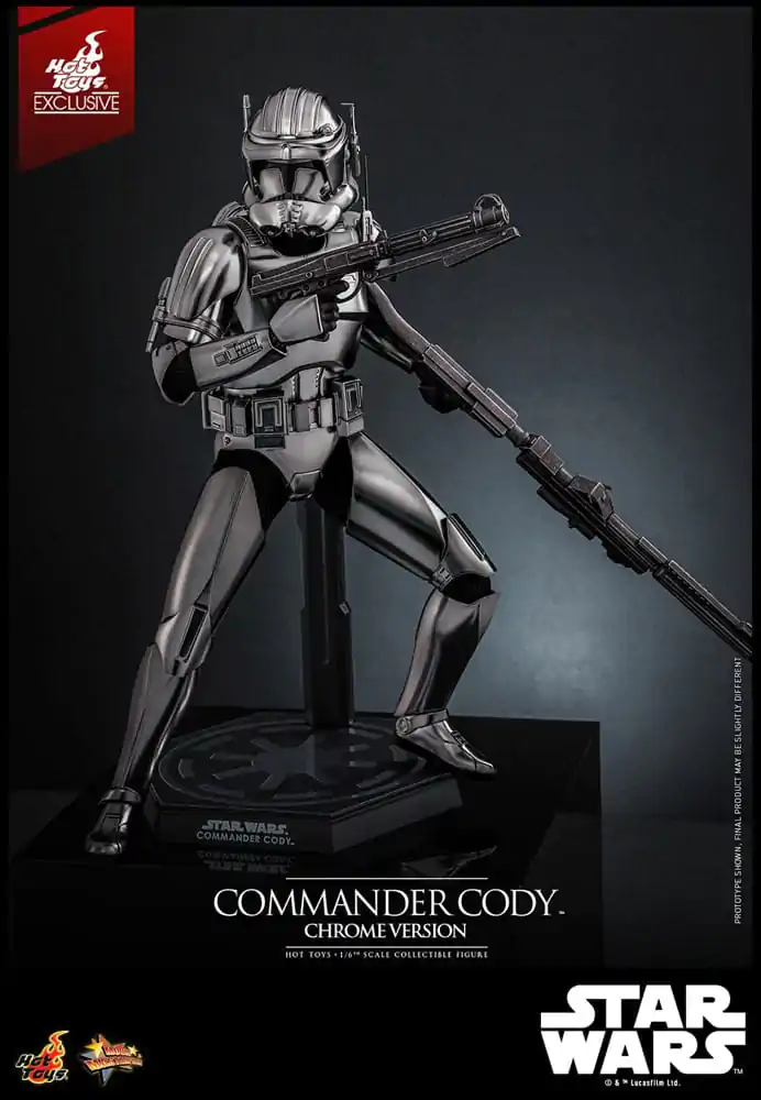 Star Wars Movie Masterpiece Figurina de acțiune 1/6 Commander Cody (Chrome Version) Hot Toys Exclusive 30 cm poza produsului