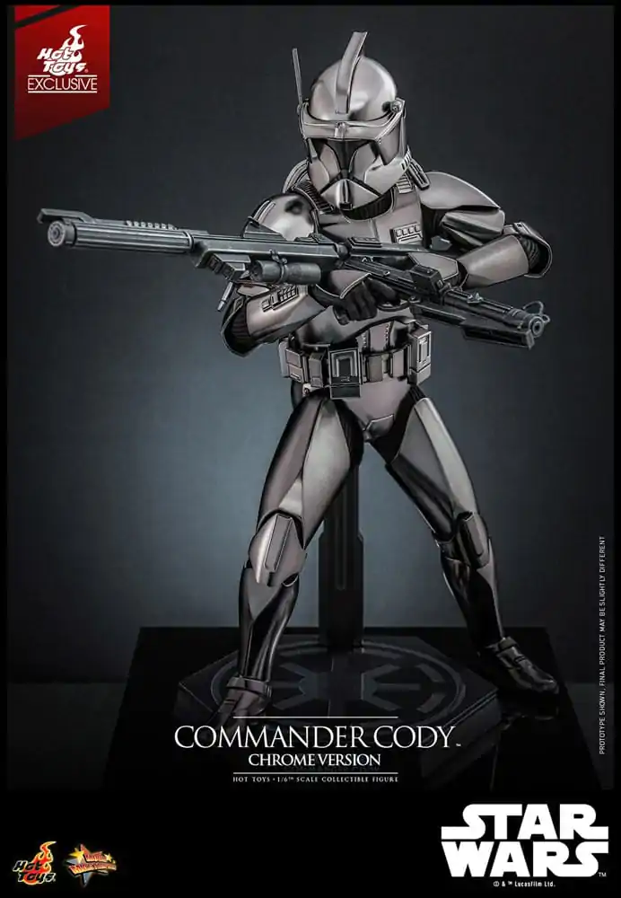 Star Wars Movie Masterpiece Figurina de acțiune 1/6 Commander Cody (Chrome Version) Hot Toys Exclusive 30 cm poza produsului