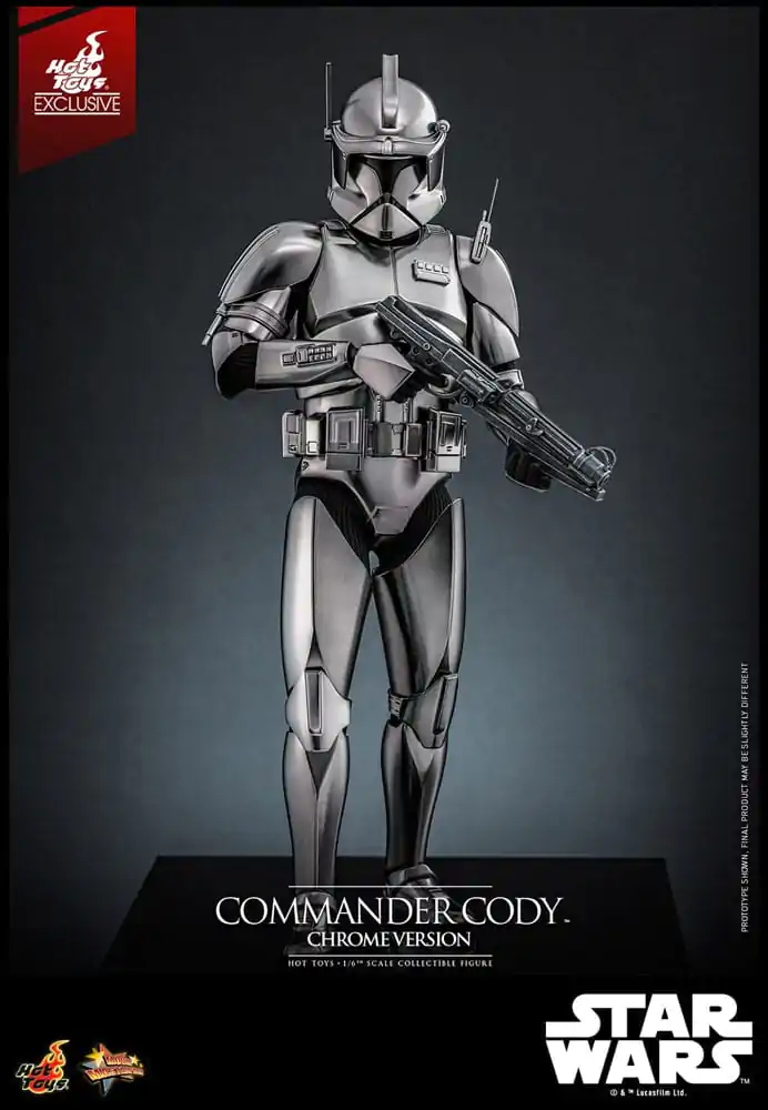 Star Wars Movie Masterpiece Figurina de acțiune 1/6 Commander Cody (Chrome Version) Hot Toys Exclusive 30 cm poza produsului