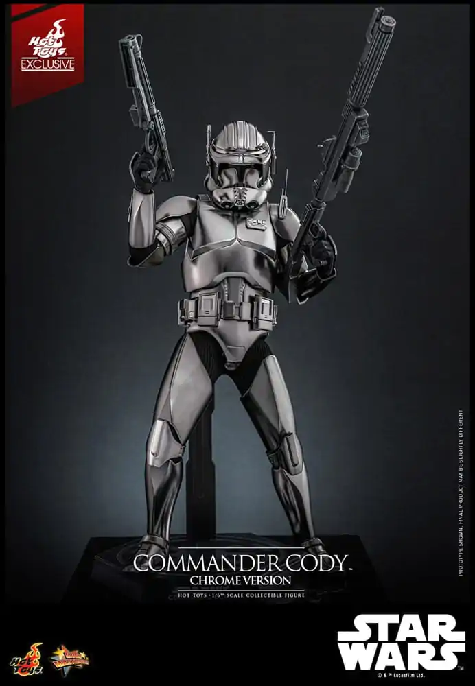 Star Wars Movie Masterpiece Figurina de acțiune 1/6 Commander Cody (Chrome Version) Hot Toys Exclusive 30 cm poza produsului