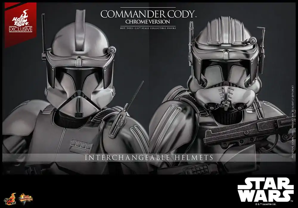Star Wars Movie Masterpiece Figurina de acțiune 1/6 Commander Cody (Chrome Version) Hot Toys Exclusive 30 cm poza produsului