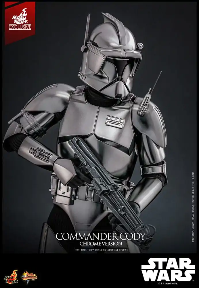 Star Wars Movie Masterpiece Figurina de acțiune 1/6 Commander Cody (Chrome Version) Hot Toys Exclusive 30 cm poza produsului
