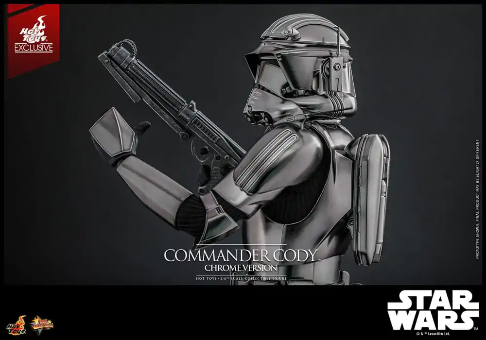Star Wars Movie Masterpiece Figurina de acțiune 1/6 Commander Cody (Chrome Version) Hot Toys Exclusive 30 cm poza produsului