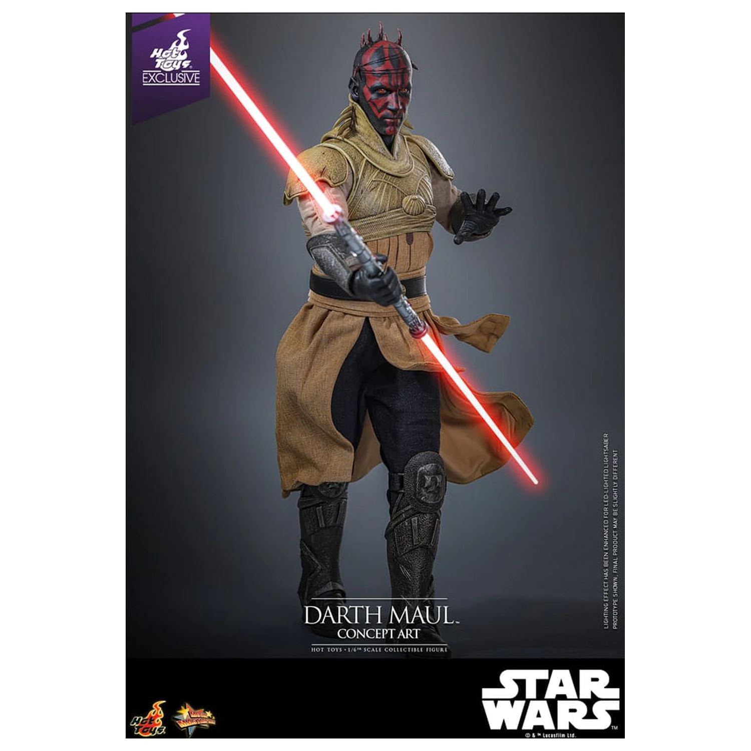 Star Wars Movie Masterpiece Figurina de actiune 1/6 Darth Maul (Concept Art) Hot Toys Exclusiv 35 cm poza produsului