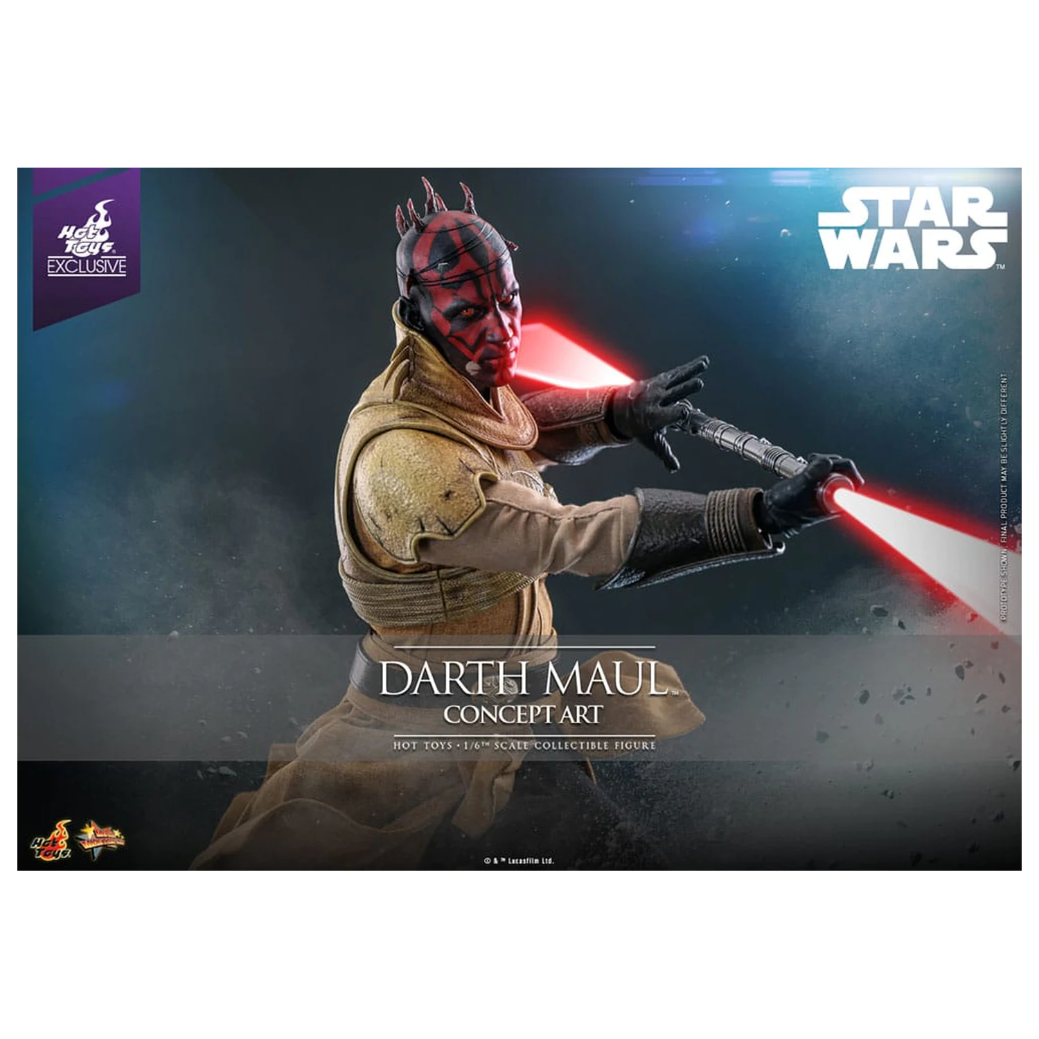 Star Wars Movie Masterpiece Figurina de actiune 1/6 Darth Maul (Concept Art) Hot Toys Exclusiv 35 cm poza produsului