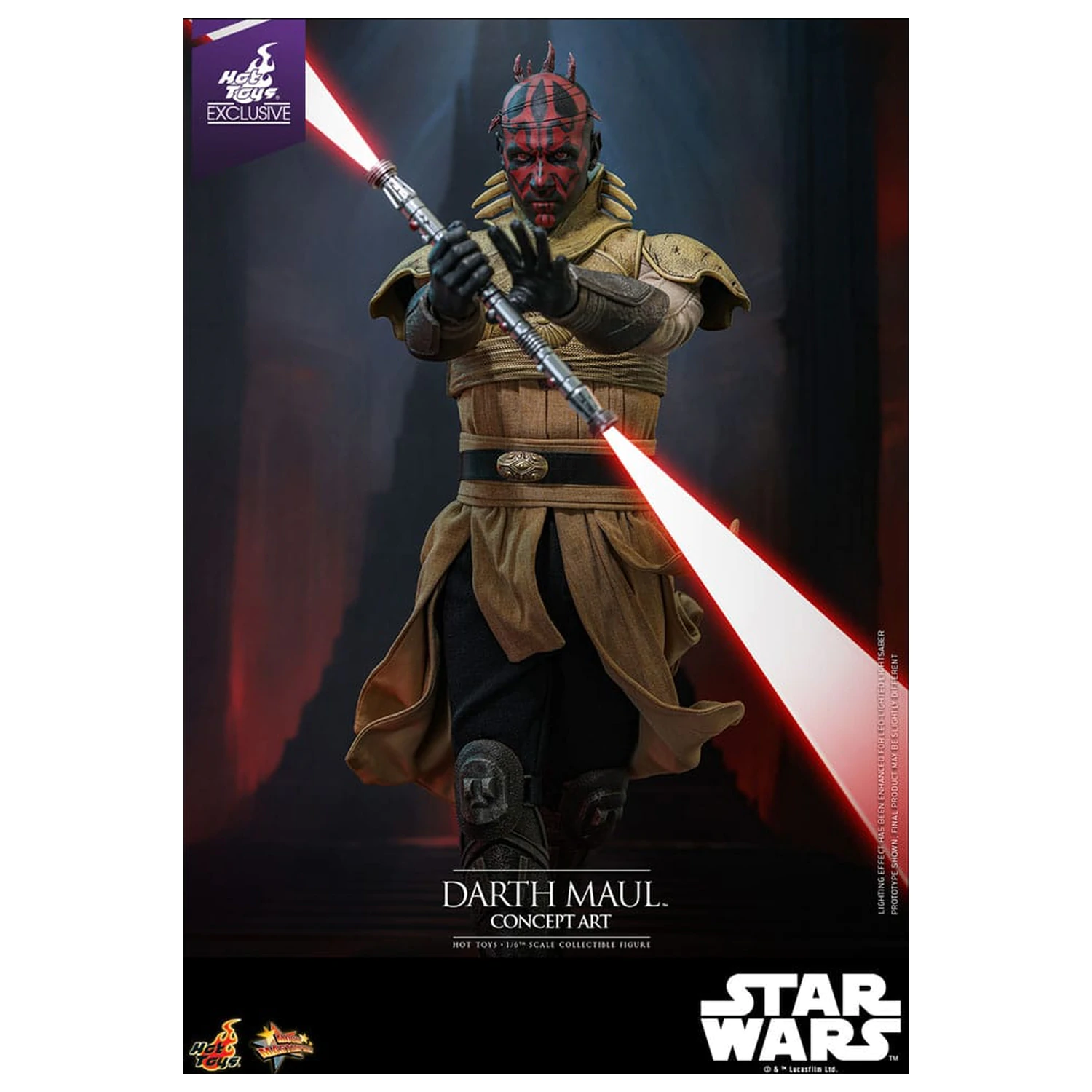 Star Wars Movie Masterpiece Figurina de actiune 1/6 Darth Maul (Concept Art) Hot Toys Exclusiv 35 cm poza produsului