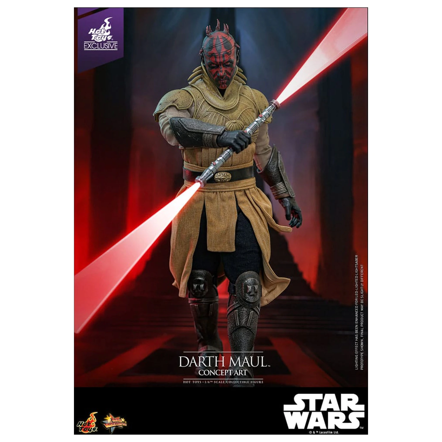 Star Wars Movie Masterpiece Figurina de actiune 1/6 Darth Maul (Concept Art) Hot Toys Exclusiv 35 cm poza produsului
