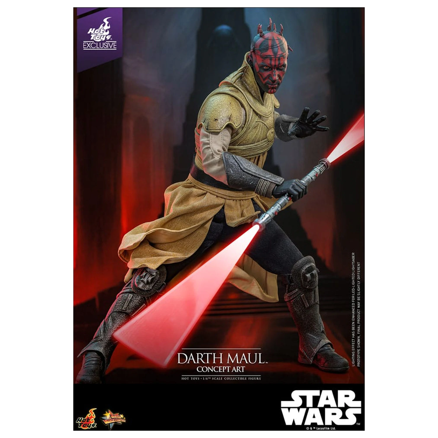 Star Wars Movie Masterpiece Figurina de actiune 1/6 Darth Maul (Concept Art) Hot Toys Exclusiv 35 cm poza produsului