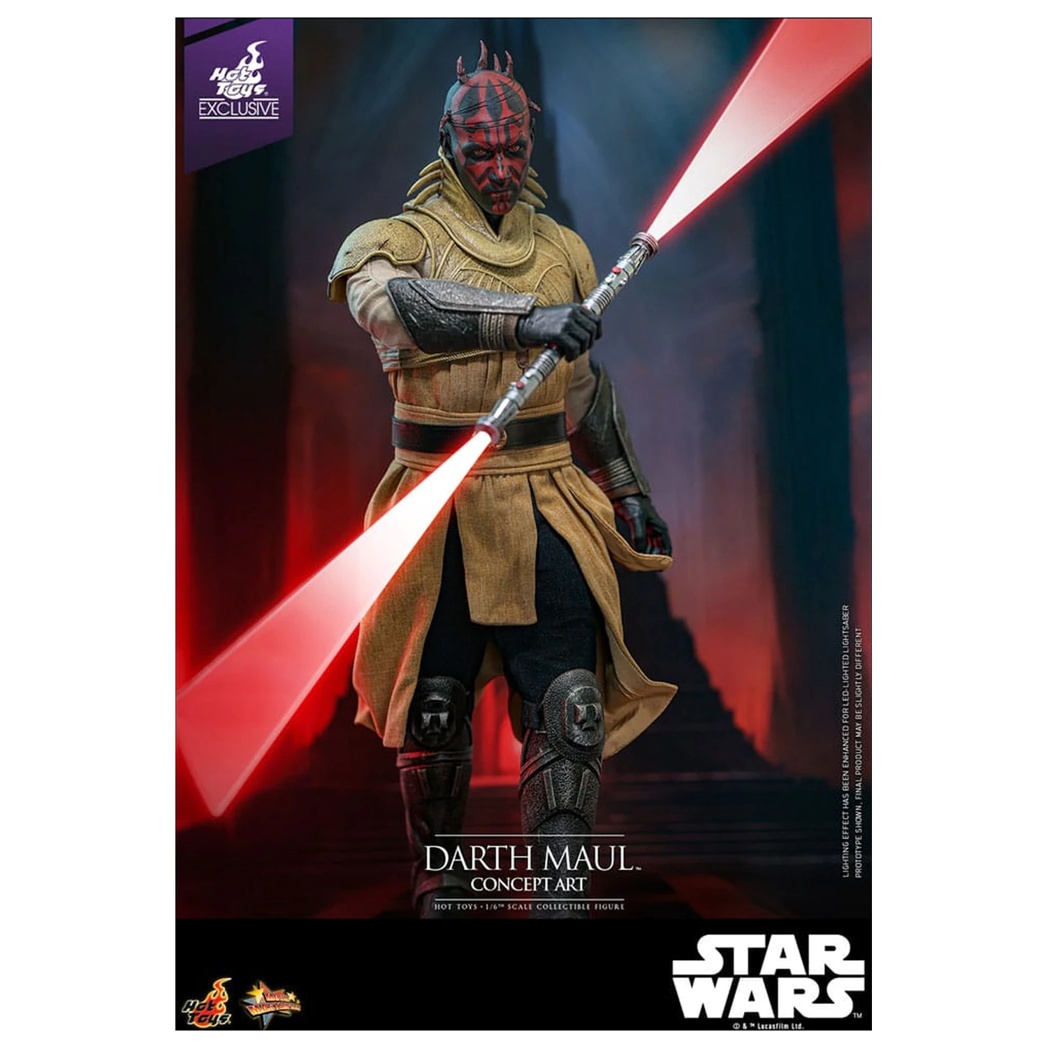 Star Wars Movie Masterpiece Figurina de actiune 1/6 Darth Maul (Concept Art) Hot Toys Exclusiv 35 cm poza produsului