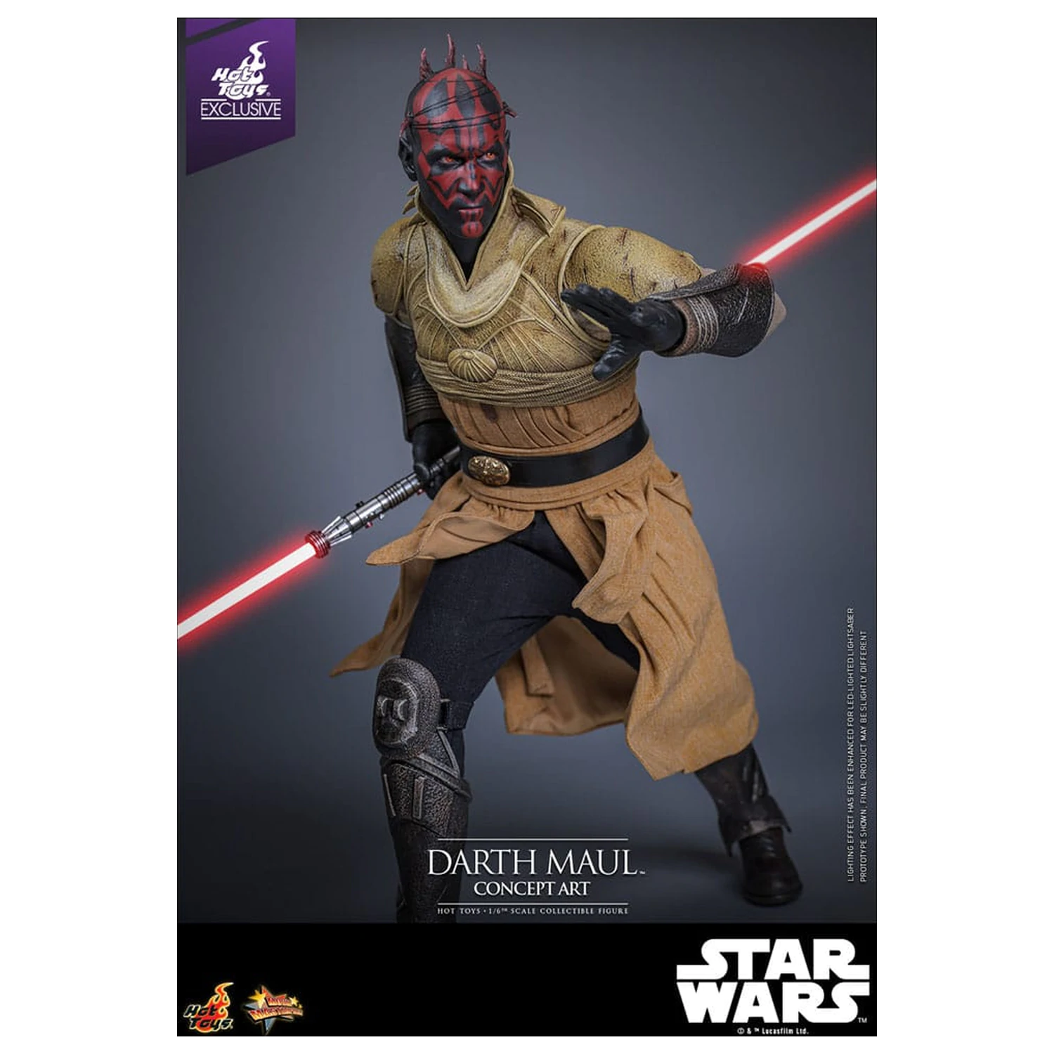 Star Wars Movie Masterpiece Figurina de actiune 1/6 Darth Maul (Concept Art) Hot Toys Exclusiv 35 cm poza produsului
