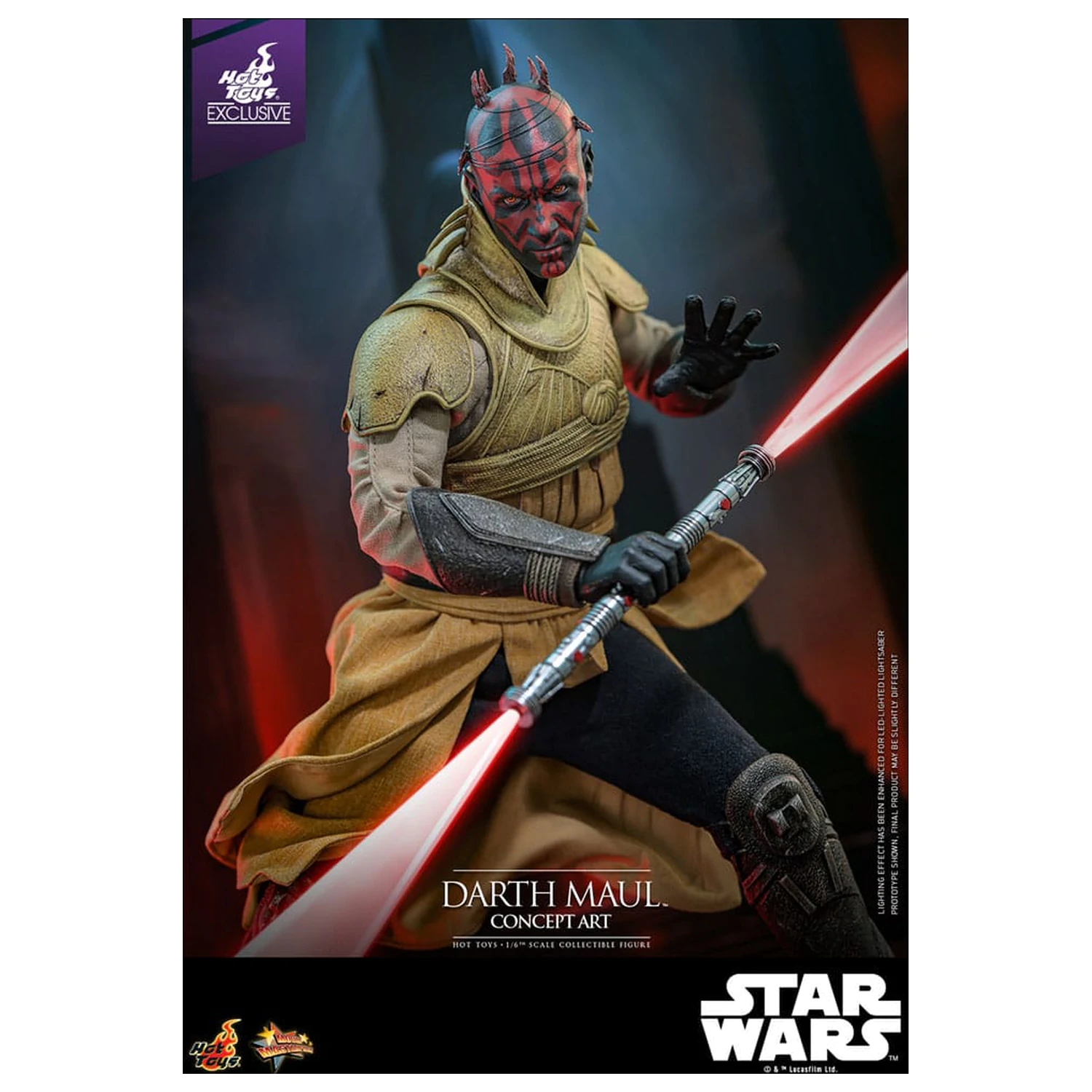 Star Wars Movie Masterpiece Figurina de actiune 1/6 Darth Maul (Concept Art) Hot Toys Exclusiv 35 cm poza produsului