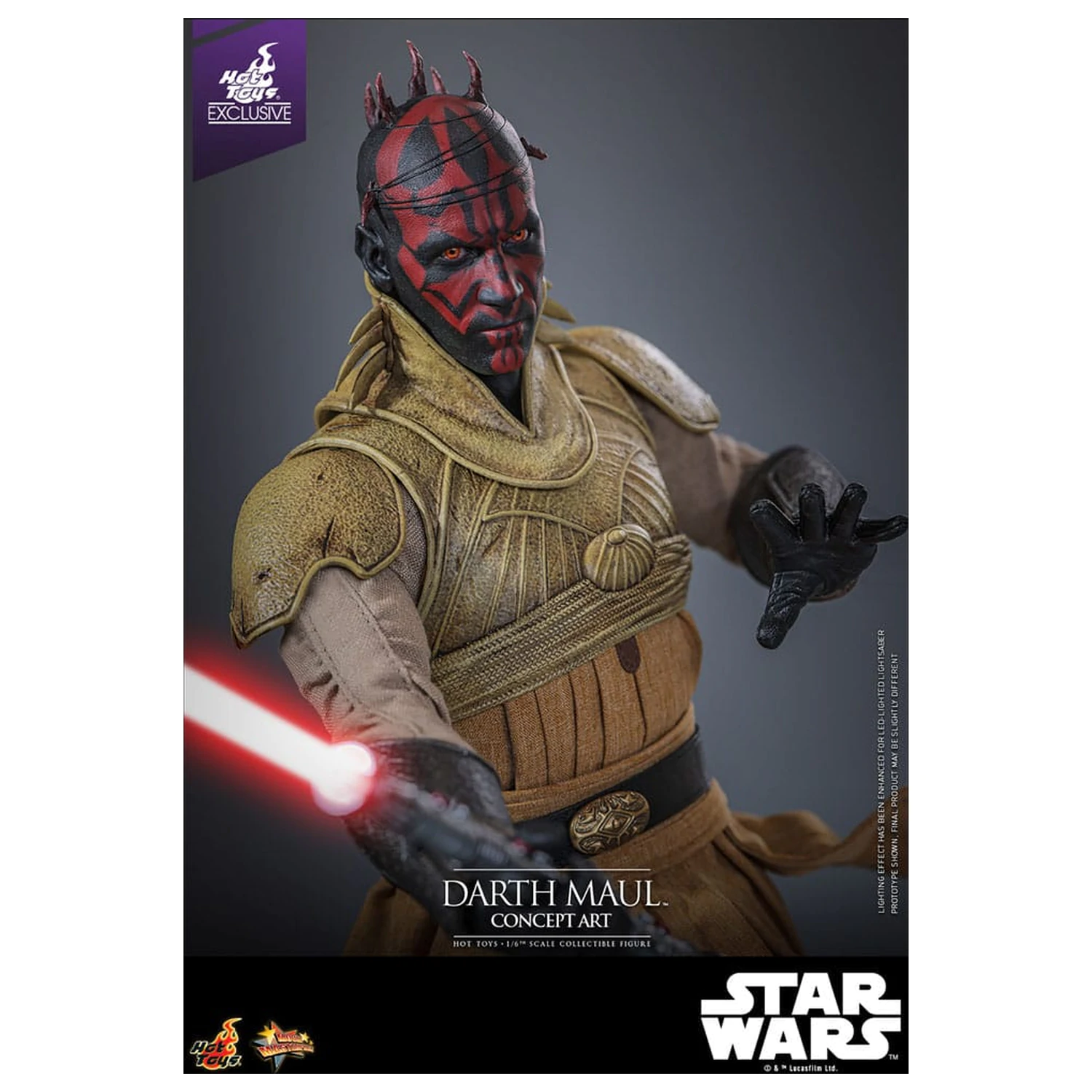 Star Wars Movie Masterpiece Figurina de actiune 1/6 Darth Maul (Concept Art) Hot Toys Exclusiv 35 cm poza produsului