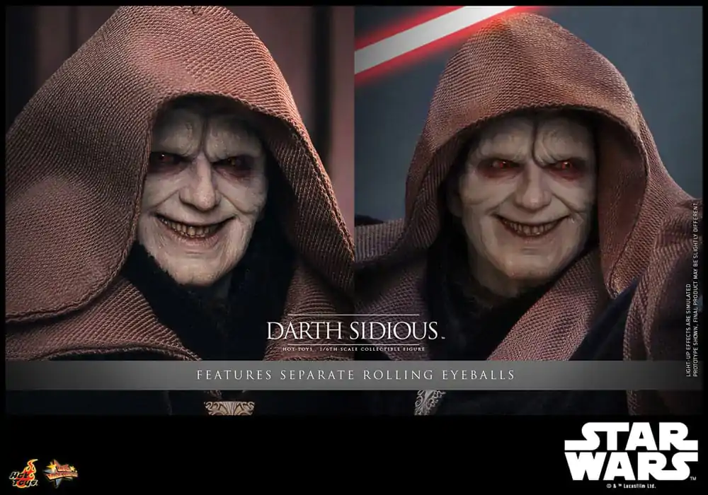 Star Wars Movie Masterpiece Figurina de actiune 1/6 Darth Sidious 29 cm poza produsului