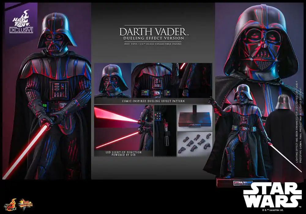 Star Wars Movie Masterpiece Figurina de actiune 1/6 Darth Vader (Dueling Effect Version) Hot Toys Exclusive 35 centimetri poza produsului