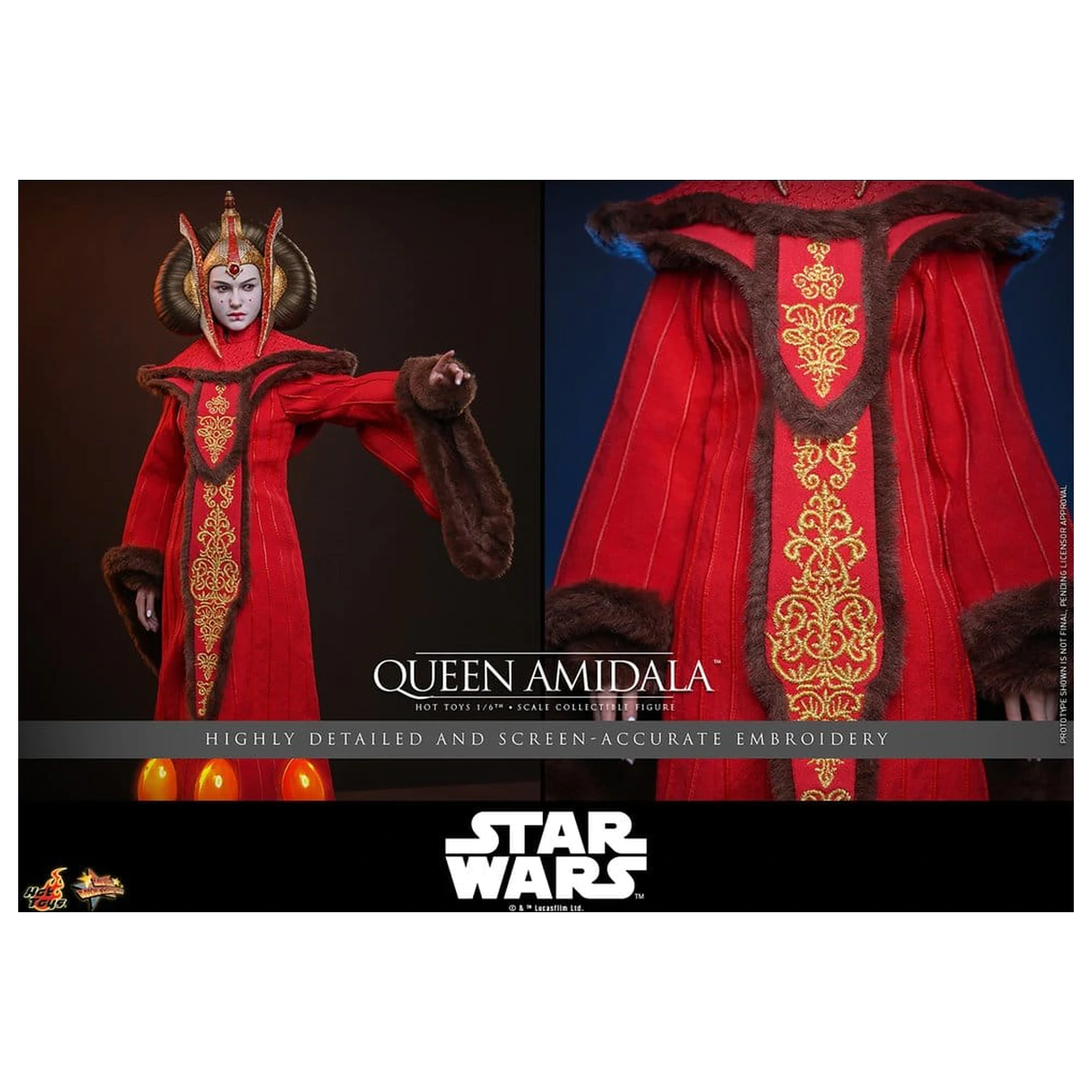 Star Wars Movie Masterpiece Action Figure 1/6 Regina Amidala 28 cm poza produsului