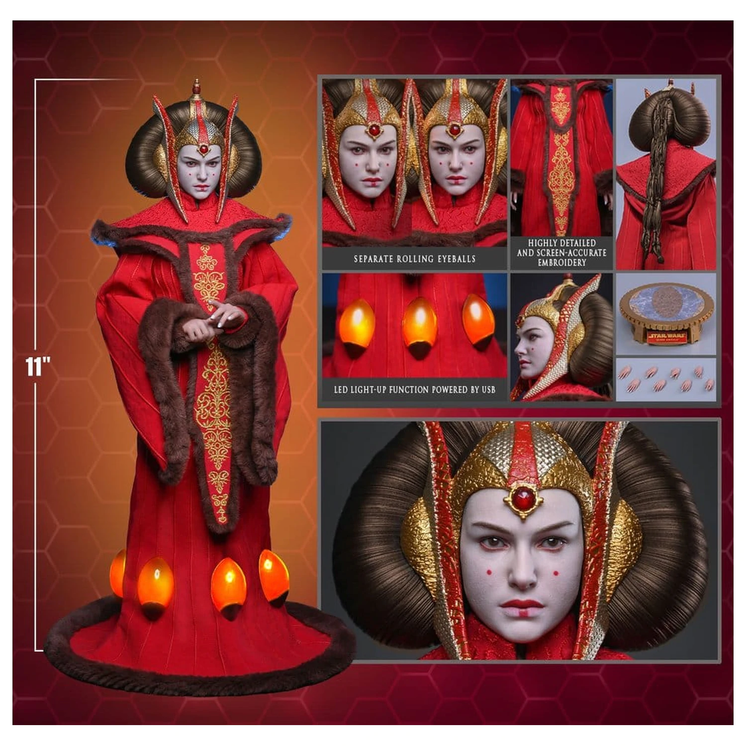 Star Wars Movie Masterpiece Action Figure 1/6 Regina Amidala 28 cm poza produsului