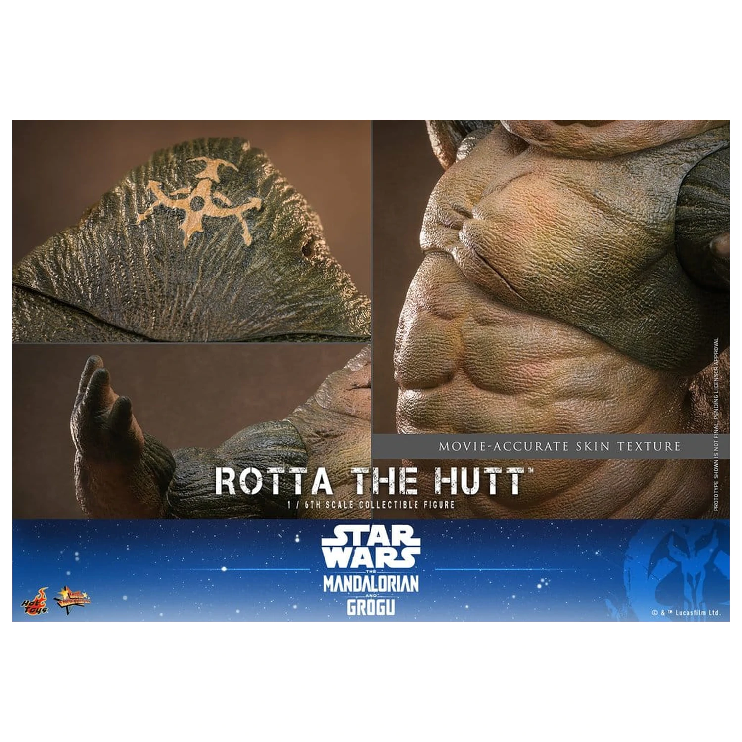 Star Wars Movie Masterpiece Figurina de actiune 1/6 Rotta The Hutt 32 cm poza produsului