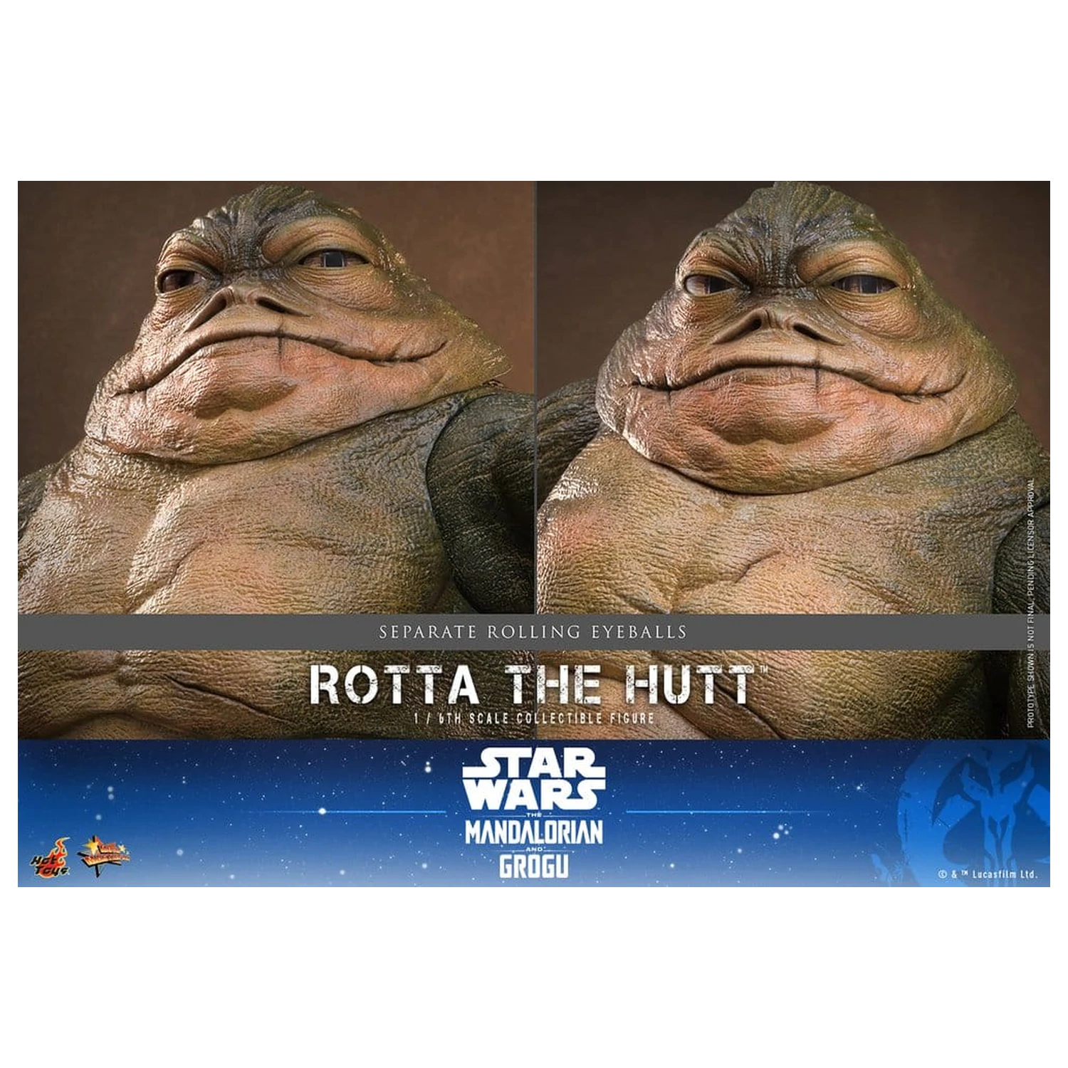 Star Wars Movie Masterpiece Figurina de actiune 1/6 Rotta The Hutt 32 cm poza produsului