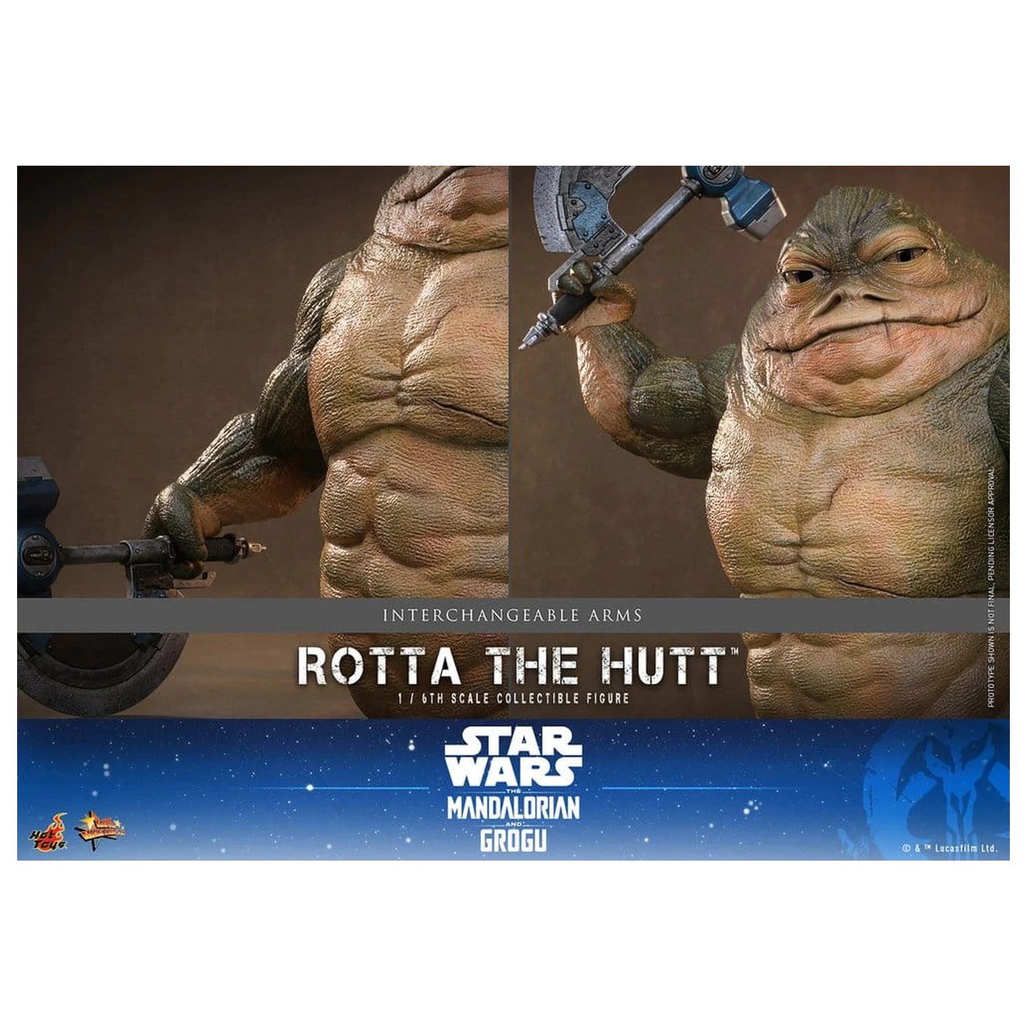 Star Wars Movie Masterpiece Figurina de actiune 1/6 Rotta The Hutt 32 cm poza produsului