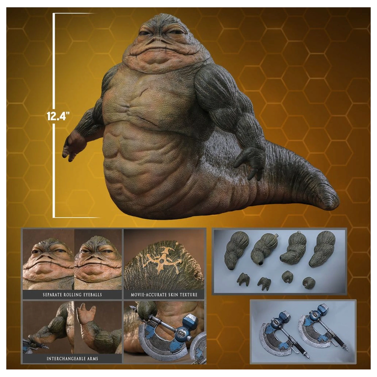 Star Wars Movie Masterpiece Figurina de actiune 1/6 Rotta The Hutt 32 cm poza produsului