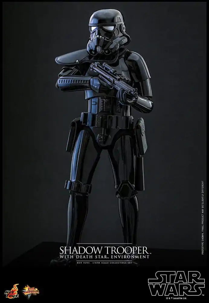 Figurină de acțiune Star Wars Movie Masterpiece 1/6 Shadow Trooper cu mediu Death Star 30 cm poza produsului