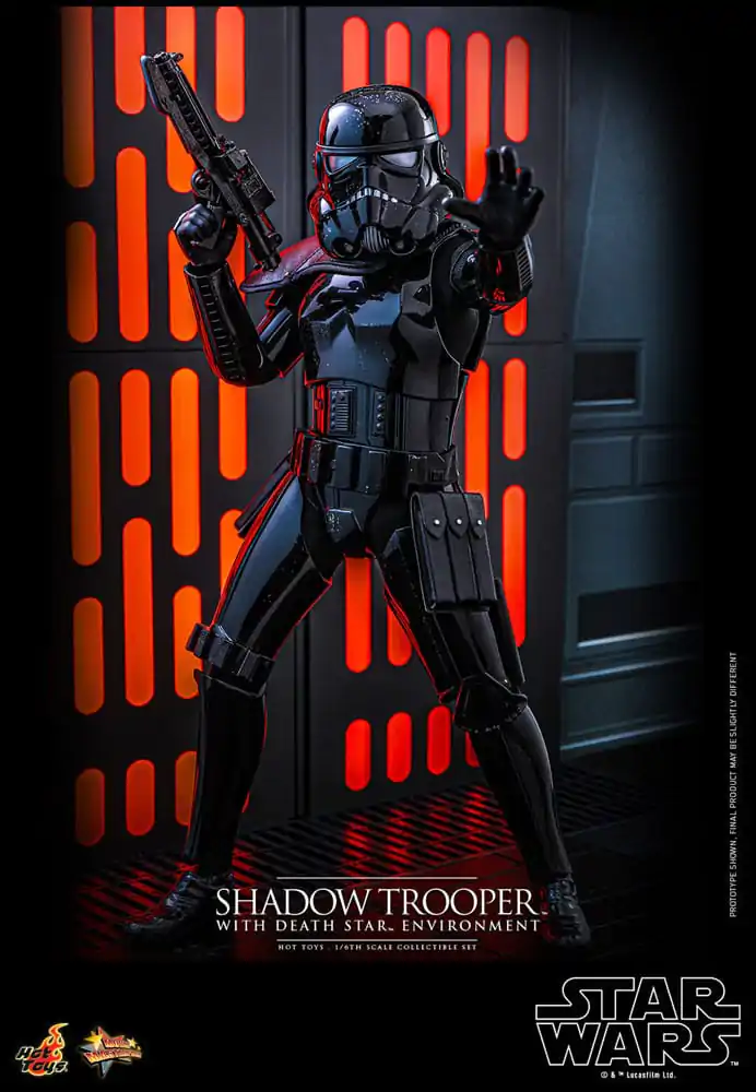 Figurină de acțiune Star Wars Movie Masterpiece 1/6 Shadow Trooper cu mediu Death Star 30 cm poza produsului