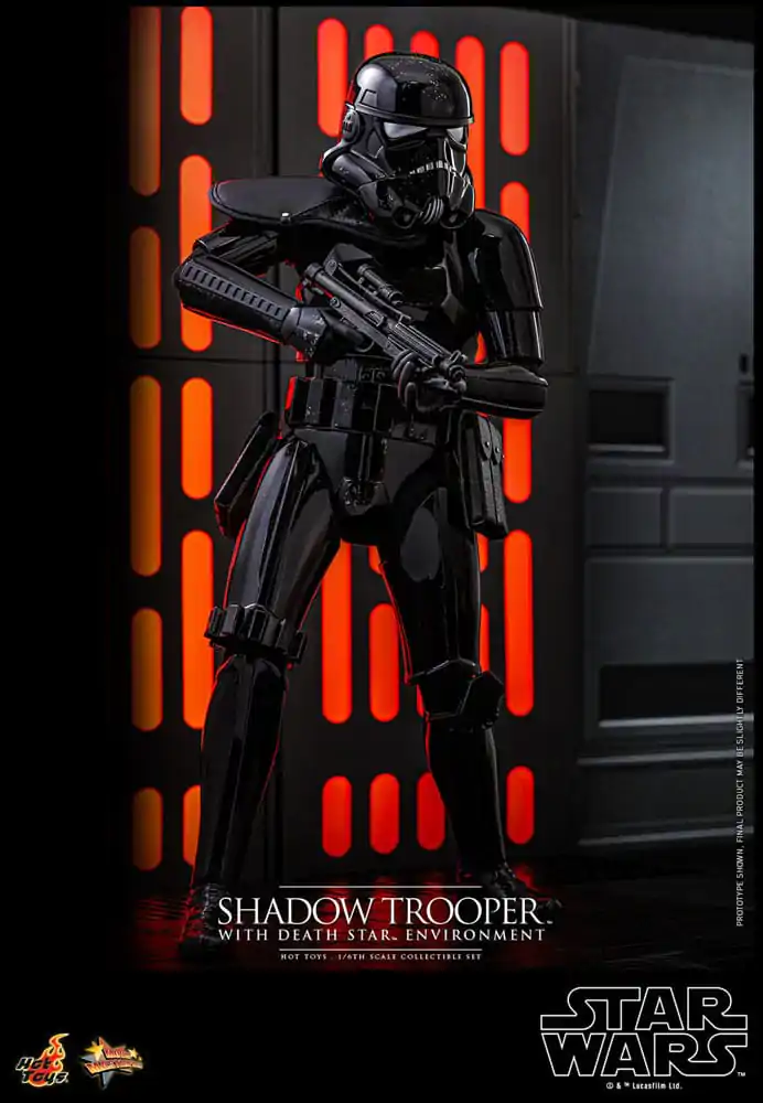 Figurină de acțiune Star Wars Movie Masterpiece 1/6 Shadow Trooper cu mediu Death Star 30 cm poza produsului