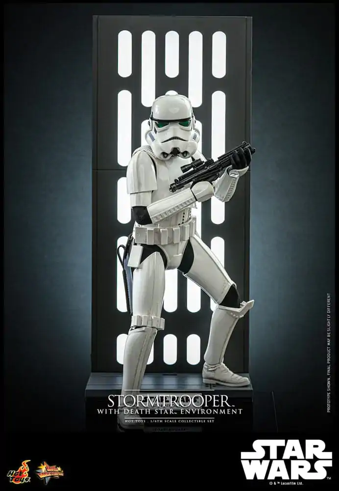 Star Wars Movie Masterpiece Figurina de acțiune 1/6 Stormtrooper cu Decor Bază Steaua Morții 30 cm poza produsului