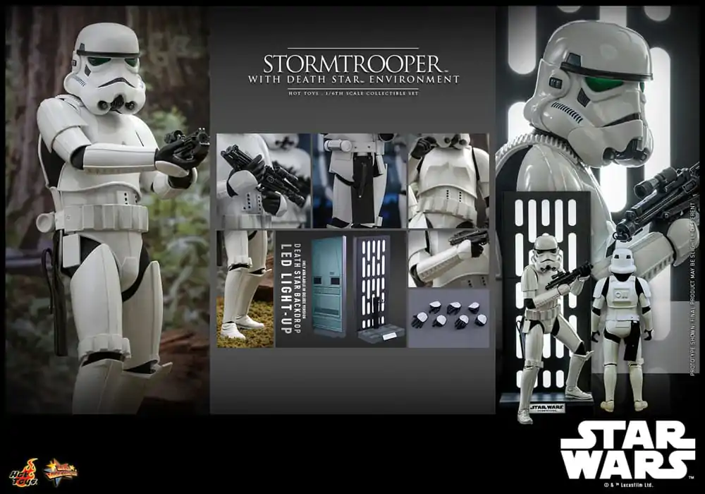 Star Wars Movie Masterpiece Figurina de acțiune 1/6 Stormtrooper cu Decor Bază Steaua Morții 30 cm poza produsului